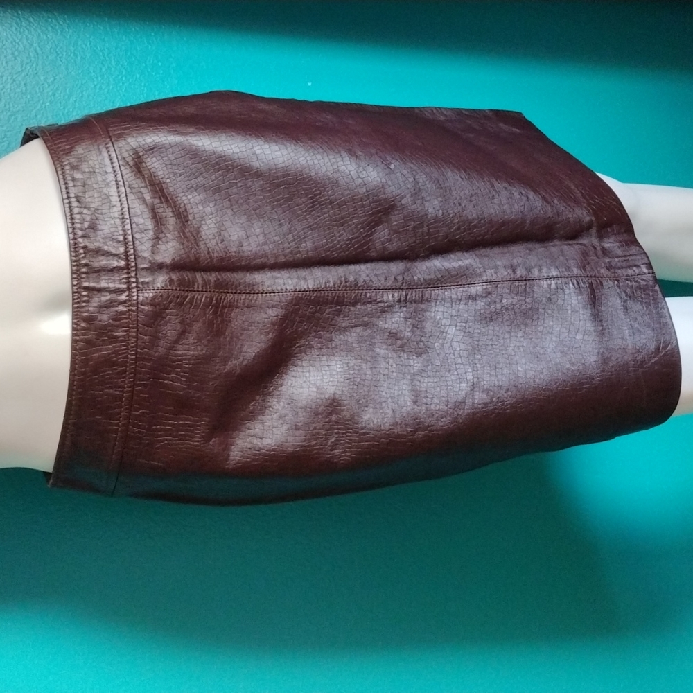 Old Navy Brown Leather Skirt